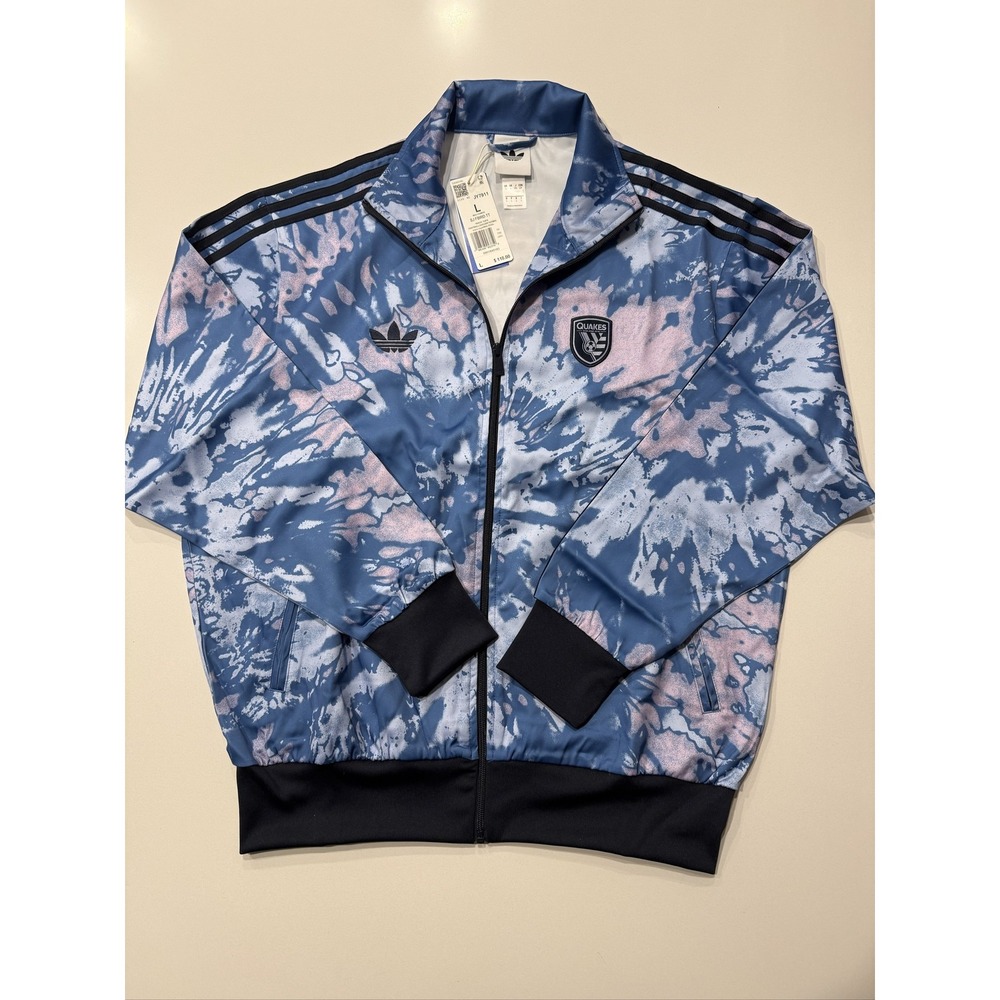 Adidas San Jose Earthquakes Firebird Track Jacket Mens L Trace Royal MLS JY7911